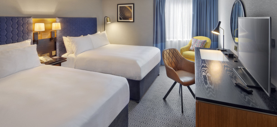 Doubletree By Hilton Manchester Airport DOUBLETREE MANCHESTER AIRPORT Two Double Beds Guest Room