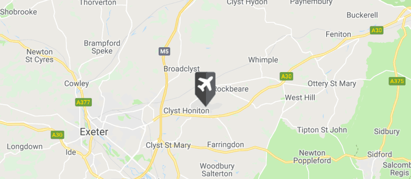 Exeter Airport map