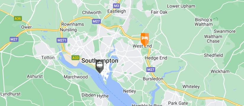 Holiday Inn Express, Southampton Port map