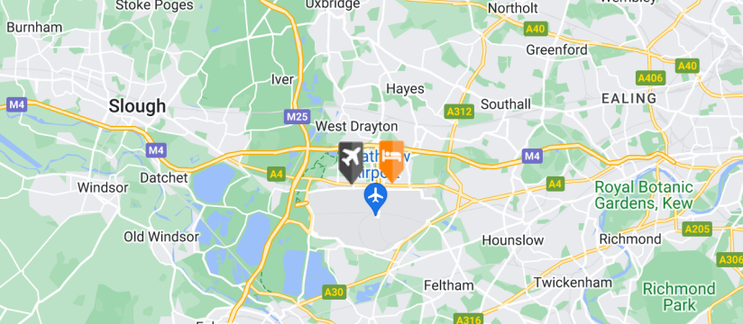 Novotel London Heathrow Airport T1, T2 & T3, Heathrow Airport map