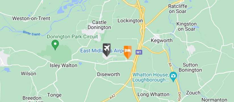 Radisson Blu, East Midlands Airport map