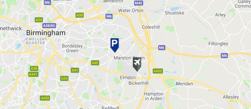 Airparks, Birmingham Airport map