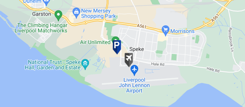 APL Parking, Liverpool John Lennon Airport map