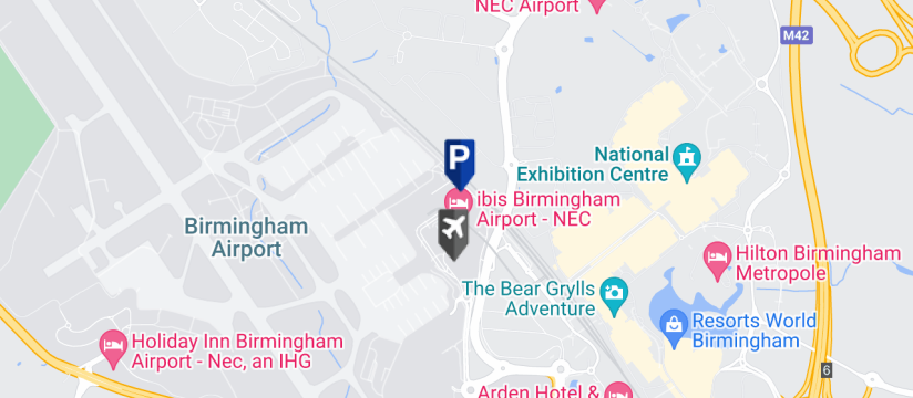 Birmingham Airport Car Park 2 & 3 Parking, Birmingham Airport map