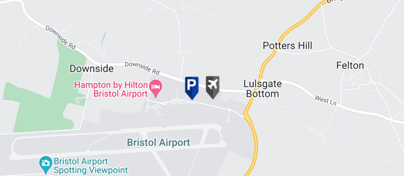 Bristol Airport Short Stay Parking, Bristol Airport map