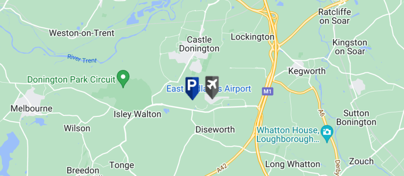 East Midlands Airport Long Stay Car Park 1, East Midlands Airport map