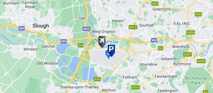 evPark Giant Meet & Greet Parking, Heathrow Airport map