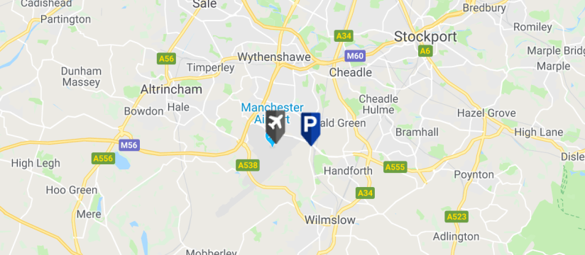 JetParks 3 , Manchester Airport map