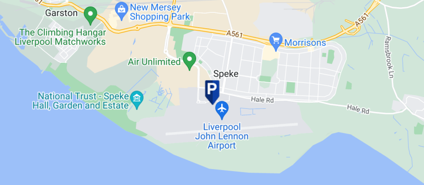 Liverpool Airport Long Stay Car Park, Liverpool John Lennon Airport map