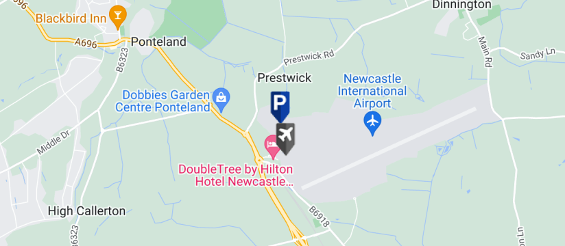 Newcastle Airport  Long Stay Parking , Newcastle Airport map
