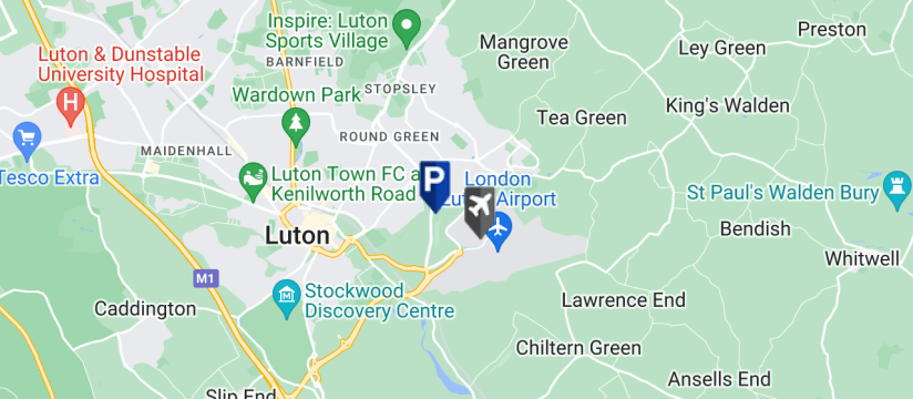 Premier Park and Ride, Luton Airport map