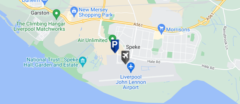 Skypark Car Park, Liverpool John Lennon Airport map