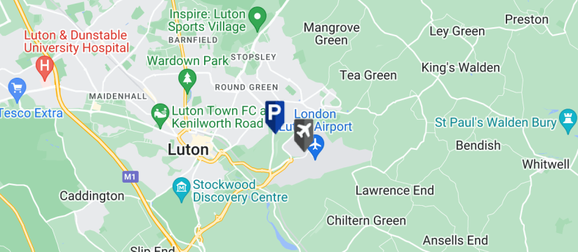 Swift Park and Ride, Luton Airport map