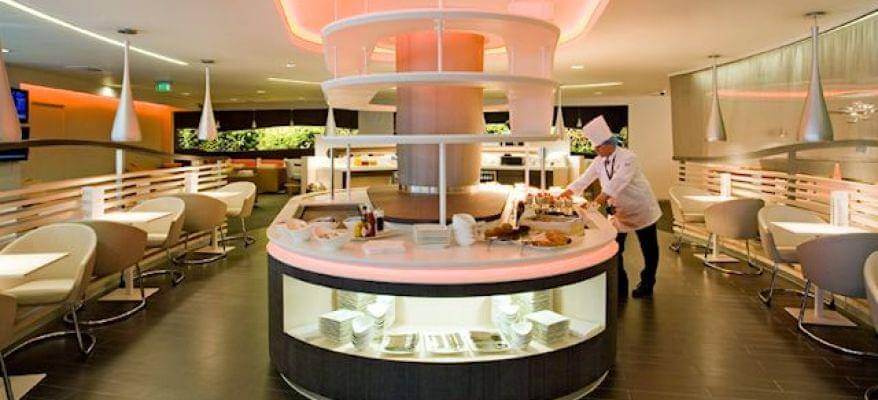 Skyteam Lounge Terminal 4 Heathrow Airport Food Bar