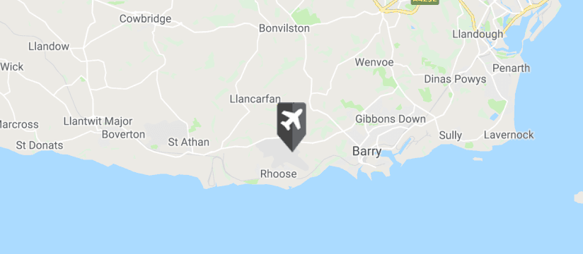 Cardiff Airport map