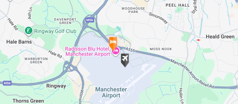 IBIS Budget, Manchester Airport map