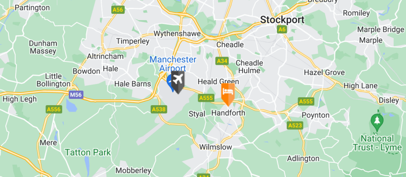 Best Western Plus Pinewood, Manchester Airport map