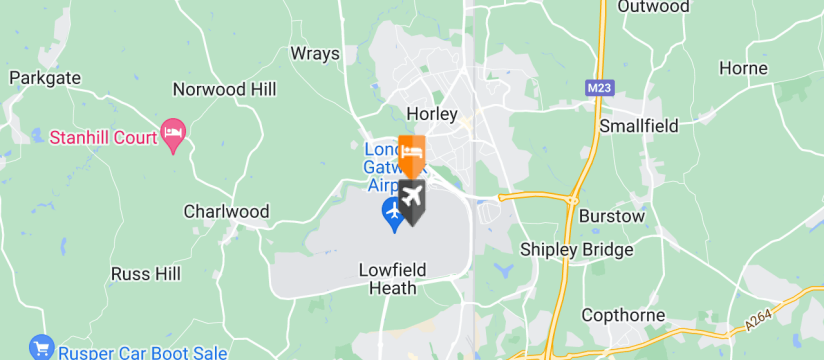 Hampton By Hilton London Gatwick Airport, Gatwick Airport map