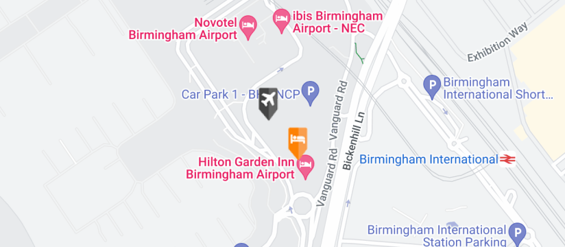 Hilton Garden Inn , Birmingham Airport map
