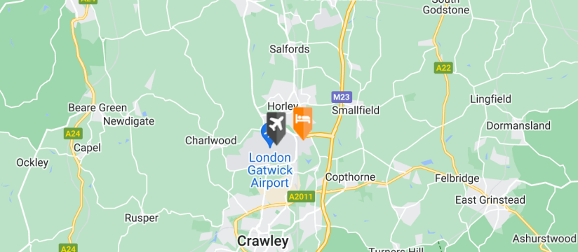 Hilton London Gatwick Airport, Gatwick Airport map