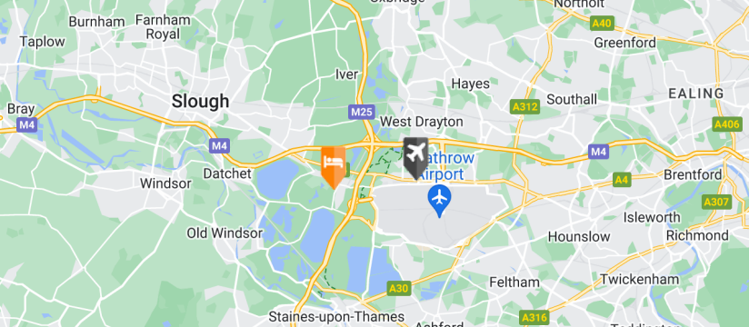Hilton Terminal 5, Heathrow Airport map