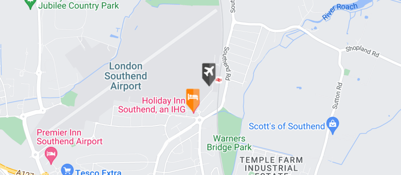 Holiday Inn , Southend Airport map