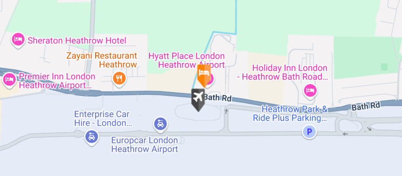 Hyatt Place Heathrow with Breakfast, Heathrow Airport map