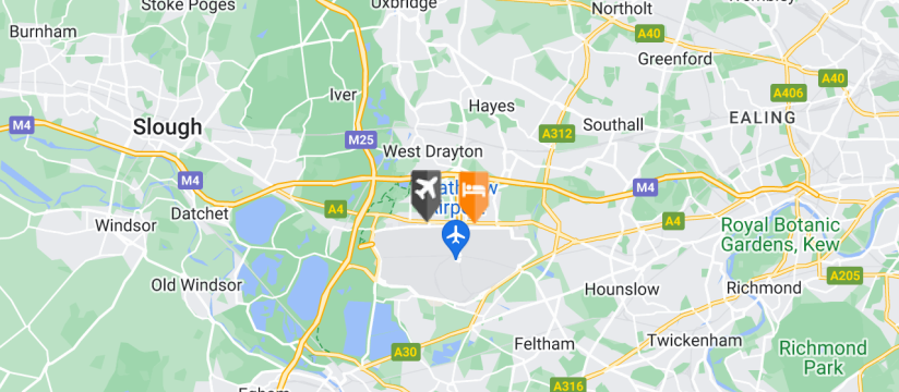 Renaissance Hotel Heathrow, Heathrow Airport map