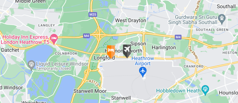 Thistle London Heathrow Terminal 5, Heathrow Airport map