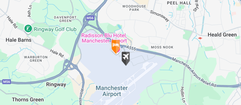 Tribe Hotel with Breakfast, Manchester Airport map