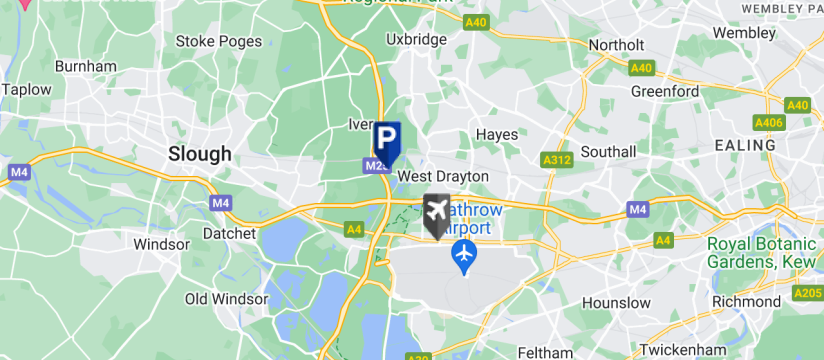 AirParker Park & Ride Terminal 2, 3 and 5, Heathrow Airport map