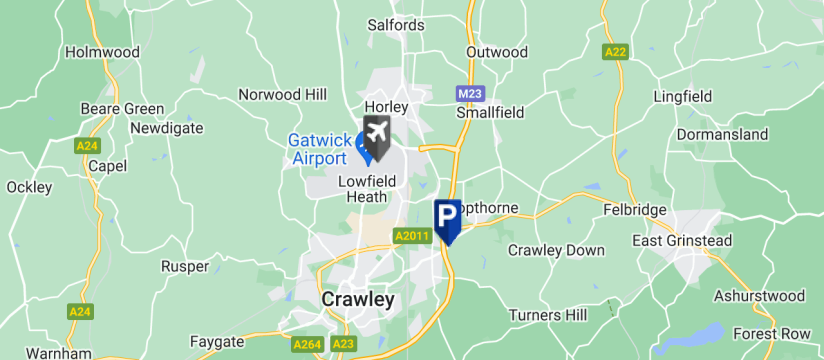 Airparks Gatwick Park & Ride, Gatwick Airport map