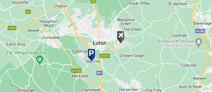 Airparks Luton Airport Official Airparks Luton Car Parking   Airparks Luton Airport Map 