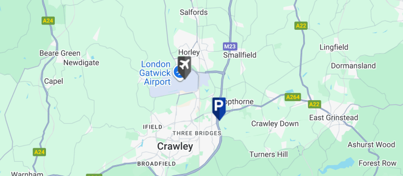 Airparks Park & Ride, Gatwick Airport map