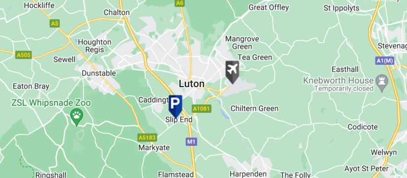 Airparks Self Park, Luton Airport map