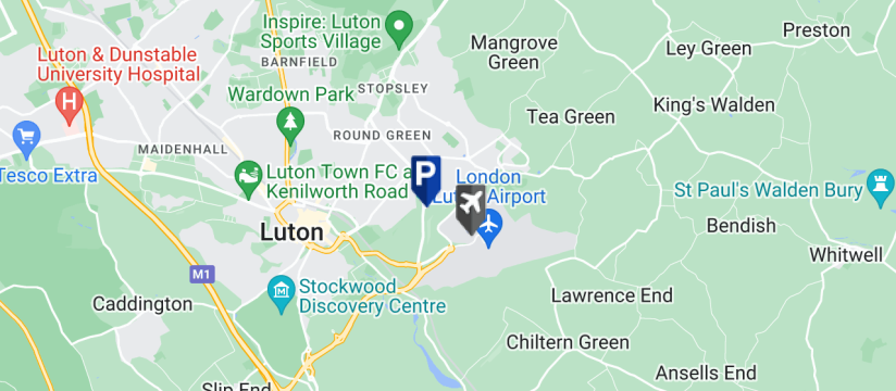 Airparks Short Run, Luton Airport map