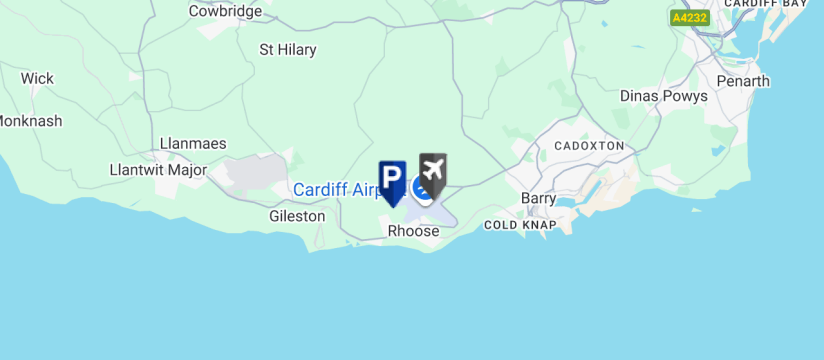 APH Cardiff Park & Ride (formerly Highwayman), Cardiff Airport map