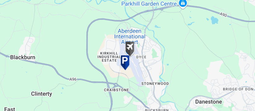 APH Express Parking, Aberdeen Airport map