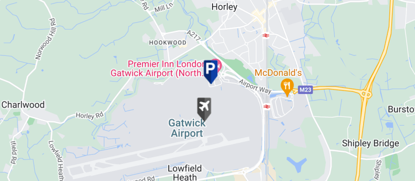 APH Meet & Greet North Terminal , Gatwick Airport map