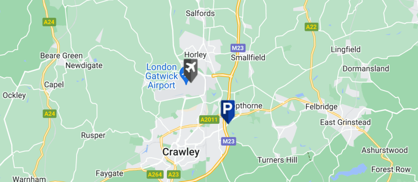 APH Park and Ride, Gatwick Airport map