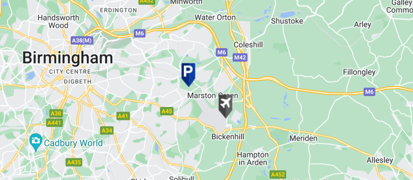 APH Self Park, Birmingham Airport map