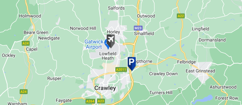 APH Self Park, Gatwick Airport map
