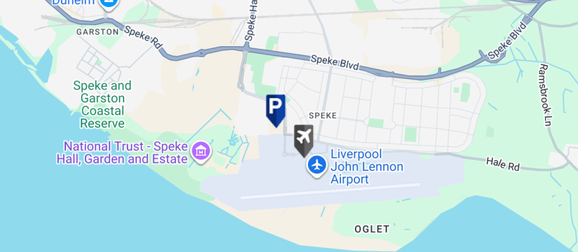 APL Park & Walk, Liverpool John Lennon Airport map