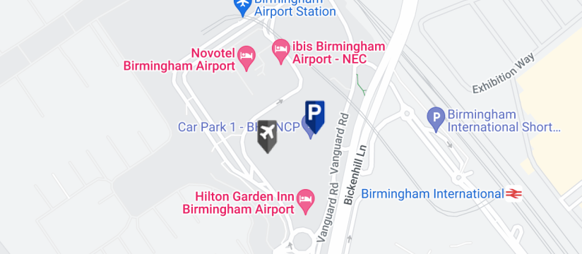 Birmingham Airport Car Park Map   Birmingham Airport Car Park 1 Parking Birmingham Airport Map 