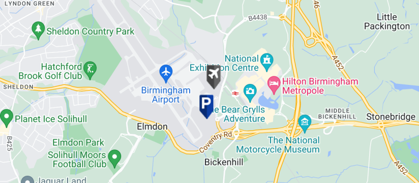Birmingham Airport Car Park 5, Birmingham Airport map