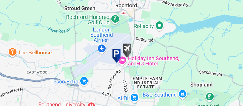 Diamond Meet & Greet, Southend Airport map