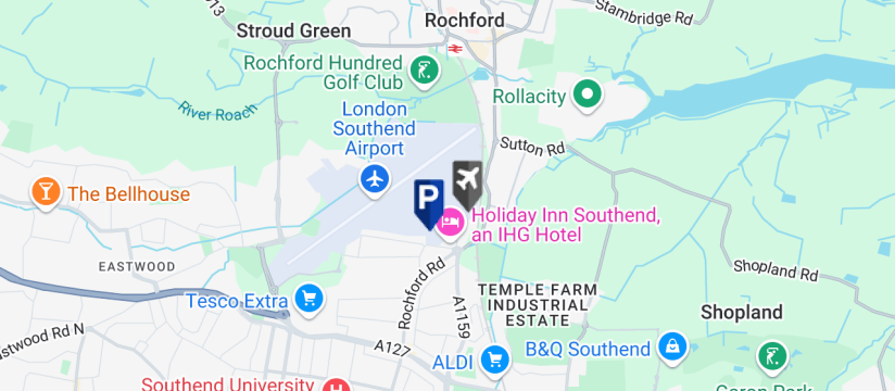 Diamond Meet & Greet With EV, Southend Airport map