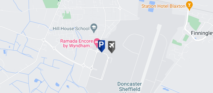 Doncaster Airport Long Stay Car Park, Doncaster Sheffield Airport map