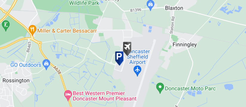 Doncaster Airport Short Stay Car Park , Doncaster Sheffield Airport map