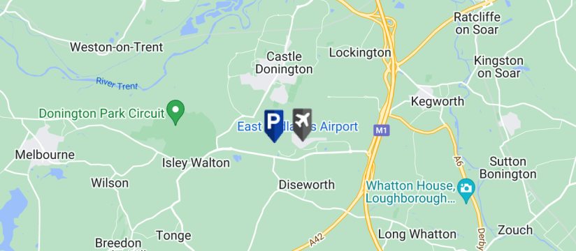 Official Long Stay Car Parking 1 East Midlands Airport APH   East Midlands Airport Long Stay Car Park 1 East Midlands Airport Map 